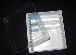 25-place CLEAR COVER slide boxes